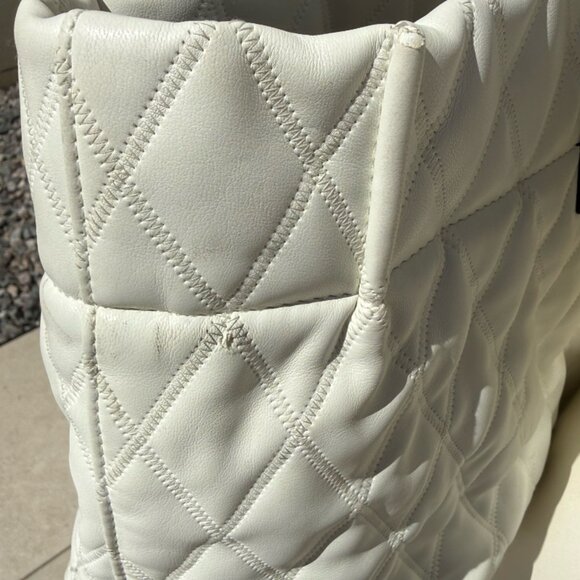 Givenchy Duo Shopper Leather Canvas Large White Tote - Picture 4 of 10